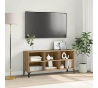 Augerqir Ensemble de meubles TV marron en bois 103,5 x 30 x 50 cm avec étagère et espace de rangement, meuble bas mural pour salon, home cinéma, coin de jeu, hifi et étagère multimédia