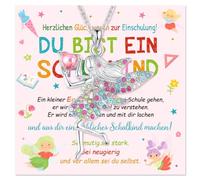 Augesak Cadeau d'inscription scolaire fille, collier fille(Necklace Flower Fairy)