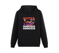 AUGFINDADREAM Men Long Sleeve Printed Hoodies Alan Jackson Hotter Than Hoochie Coochie Hoody Sweatershirt Black L