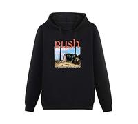 AUGFINDADREAM Men Long Sleeve Printed Hoodies Rush Farewell to King Hoody Sweatershirt Black L