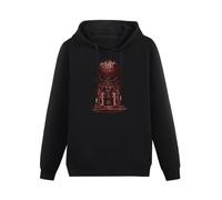 AUGFINDADREAM Men Long Sleeve Printed Hoodies Thy Art is Murder King of Hell Hoody Sweatershirt Black XL
