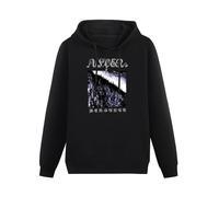 AUGFINDADREAM Men Long Sleeve Printed Hoodies Ulver Bergtatt Hoody Sweatershirt Black 3XL