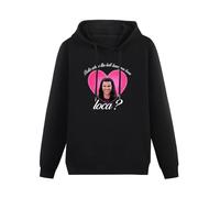 AUGFINDADREAM Men's Bella Where The Hell Have You Been Loca Long Sleeve Hooded Sweatshirt Hoodies with Drawstring Pockets Black 3XL