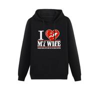 AUGFINDADREAM Scuba Diving Dive Sea Diver I Love My Wife Funny Equipment Gear Hoodies Long Sleeve Pullover Loose Hoody Sweatershirt XL