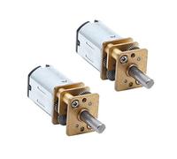 Augiimor Lot de 2 mini moteurs à engrenages en métal 6 V CC 100 tr/min N20 avec arbre de 3 mm