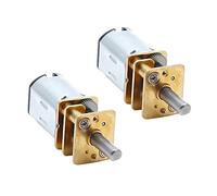 Augiimor Lot de 2 mini moteurs à engrenages en métal 6 V CC 1000 tr/min N20 avec arbre de 3 mm