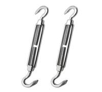 Augiimor Lot de 2 tendeurs à crochet M10 en acier inoxydable 304 pour tendeur de câble métallique robuste