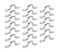 Augiimor Lot de 20 sangles à œillets en acier inoxydable pour dessus de bateau, sangles à œillets de 3 mm, boucles d'arrimage de pont de kayak pour dessus de bateau, matériel de bateau marin