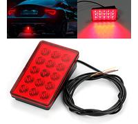 AUGMEAP Feu Stop Arrière LED 15 Leds Éclairage Continu Stroboscopique Freinage Troisième Feu Stop Auto,Rouge