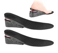 Augmentation de la hauteur des semelles intérieures | Inserts à 3 couches réglables pour la longueur de la jambe | Soulèvement du talon invisible 6 cm de hauteur A pour femmes et hommes