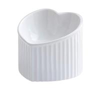 Augmentation du à Chats en céramique - Bol de Nourriture pour Chats Portables et bizarres, Position en Eau Plate Durable en Porcelaine | Bol de Chat à Forme de Coeur léger, Bol de Nourriture pour