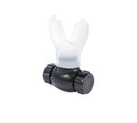 Augmente la capacité vitale de l'embout buccal musculaire respirateur durable, portable, respiration réglable à double tête (blanc)