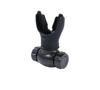 Augmente la capacité vitale de l'embout buccal respirateur musculaire durable, portable, respiration réglable à double tête (noir)