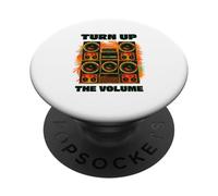 Augmenter Le Volume (déclaration de Musique et Graphique de l'amplificateur) PopSockets PopGrip Adhésif