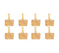 Augnongly Lot de 8 mini paniers tissés avec poignée pour mariage, cadeau de fête de mariage
