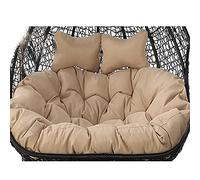 AUGRAV 2 Places Oeuf Chaise Balançoire Coussin Extérieur,Hamac Suspendu Chaise Coussin De Remplacement pour 2,Lavable Épais Grande 2 Personnes Chaise Balançoire en Osier,Imperméable Et Résistant Au