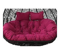 AUGRAV 2 Places Oeuf Chaise Balançoire Coussin Extérieur,Hamac Suspendu Chaise Coussin De Remplacement pour 2,Lavable Épais Grande 2 Personnes Chaise Balançoire en Osier,Imperméable Et Résistant Au