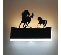 Augrous Applique LED 12W Cheval Forme Le fer Acrylique Lampe Murale pour mur Décoration