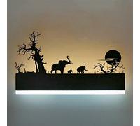 Augrous Lampe Murale 12W LED Acrylique Up et Vers le bas Intérieur Applique Le fer l'éléphant Conception pour Chambre Escaliers Couloir Décoration