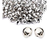 Augshy Lot de 120 grelots de Noël en métal argenté de 25 mm pour décoration d'intérieur