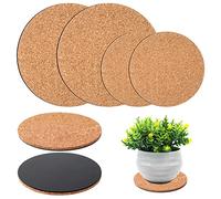 Augshy Lot de 4 Dessous de Verre en liège pour Plantes d'intérieur et de Jardin, Soucoupe pour Plantes d'intérieur (10,2 cm, 15,2 cm)