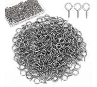 AUGSUN 300Pcs Piton à Visser Crochets à Visser Robustes - Vis à Œil en Acier pour Suspendre des Œuvres d'Art, Cadres, Miroirs et Décorations (0.67 inch)
