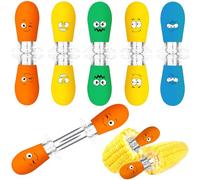 AUGSUN Lot de 10/5 paires de supports pour épis de maïs en acier inoxydable - Pour la maison, les fêtes de cuisine, le camping - Multicolore