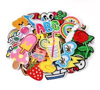 AUGSUN Lot de 36 écussons brodés à coudre ou à repasser sur le thème de dessins animés assortis aléatoires pour sacs à dos, pantalons, vêtements, jeans