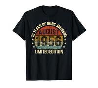 August Birthday Est 1956 Édition limitée Vintage 70ème T-Shirt