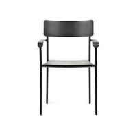 August Chaise de Jardin avec Accoudoir S Noir