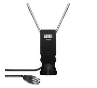 August DTA220 - Antenne TV Intérieur TNT HD Puissante et Portative - Réception sur Télévision Décodeur TNT Radio Dab avec Double Tige Extensibles UHF Mini Discrète - 2m de câble + Ventouse pour vitre