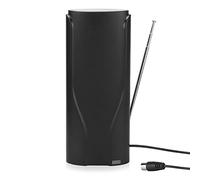 August DTA600 - Antenne TV Intérieur Puissante TNT HD - France Belgique, Portable, Télescopique, 360 Haut Gain DVB-T / T2 UHF VHF, Télévision Numérique Digital - 5m de câble Maison Universel - Noir