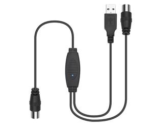 August DTB115B Amplificateur de Signal pour Antenne TV - Alimenté par USB, Gain Elevé 20dB, Compatible avec Antennes Numériques Coaxiales Réception Optimale TNT, TNT HD - pour Maison, Camping-Car