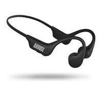 Casque Bluetooth Conduction Osseuse Sport Open Ear - August EP400 Bone Conduction avec Micro et Lecteur MP3 16GB intégré, ultra léger, sans fil, Etanche IP68 Waterproof- Noir Noir