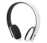 August EP636 - Casque Bluetooth Sans Fil aptX - Homme Femme NFC Micro Audio Stéréo Supra Aural Ultra-léger Confortable, Batterie 14H d'autonomie Wireless - Compatible Android, Apple, Windows - Blanc