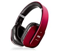 August EP650 Casque Bluetooth Rouge Sans Fil 4.2 aptX Low Latency Circum Auriculaire avec Micro Léger Pliable Confortable NFC - Casque Audio Homme Femme Compatible iPhone Android TV Ordinateur Sport