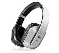 August EP650 Casque Bluetooth Sans Fil 4.2 aptX Low Latency Circum Auriculaire avec Micro Léger Pliable Confortable NFC - Casque Audio Homme Femme Compatible iPhone Android Ordinateur - Gris / Argenté