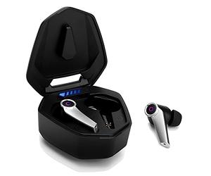 August EPG500 - Ecouteurs Bluetooth Gaming sans Fil 5.0 True Wireless USB C - Tactile, Double Micro, Low Latency, Waterproof étanche IPX4, Intra auriculaire, Longue autonomie Wireless de 40h - Noir