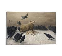 August Friedrich Schenck, Anguish, impressions d'art vintage, art mural, célèbre impression sur toile, affiches murales et image d'art moderne pour décoration de chambre à coucher familiale, 40,6 x 61