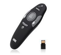 August LP205 Telecommande Ordinateur PowerPoint - Pointeur Laser Présentateur avec USB sans Fil pour Présentation Keynote Prezi Slide - Compatible Winsows Mac - Noir