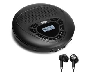 August SE10 Lecteur CD Portable Rechargeable USB-C avec Ecouteurs, Antichoc