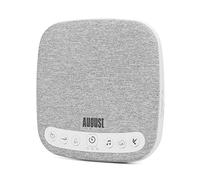 August SE160 Machine à Bruit Blanc - 14 Sons Naturels Relaxants Apaisants Bruit Chuchoteur Aide Sommeil pour Dormir Bébé Adulte - Volume Réglable Minuterie Portable Batterie 60H USB-C - Blanc