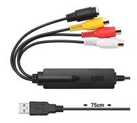 August VGB350 - Convertisseur Video Audio Analogique Numérique USB - Transférer VHS Mini DV Hi8 DVD K7 sur PC, SECAM/PAL, Logiciel Inclus, convertir Depuis magnétoscope & caméscope