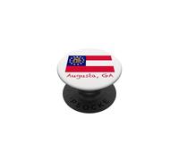 Augusta, Géorgie, Drapeau américain, Souvenir PopSockets PopGrip Adhésif