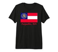 Augusta, Géorgie, Drapeau américain, Souvenir T-Shirt Haut de Gamme