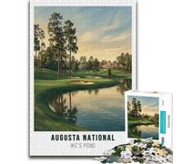 Augusta National Ike's Pond Golf Art Puzzle Adulte en Bois, Idée Cadeau | Le tri par couleurs et formes - une organisation simple du motif à la maison.
