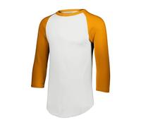 Augusta Sportswear Baseball Jersey 2.0 Manches 3/4, White/Gold, XL Homme