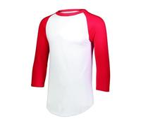 Augusta Sportswear Baseball Jersey 2.0 Manches 3/4, White/Red, M Homme