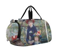 Auguste Renoir Sac de sport pour filles Motif peinture piano Sac fourre-tout de voyage Sac de week-end Sac de sport pour garçons, Imprimé Auguste Renoir Sisters, Classique