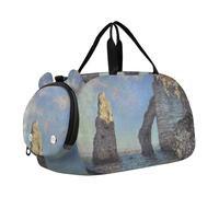 Auguste Renoir Sac de sport pour filles Motif peinture piano Sac fourre-tout de voyage Sac de week-end Sac de sport pour garçons, Claude Monet Cliffs Etretat peinture, Classique